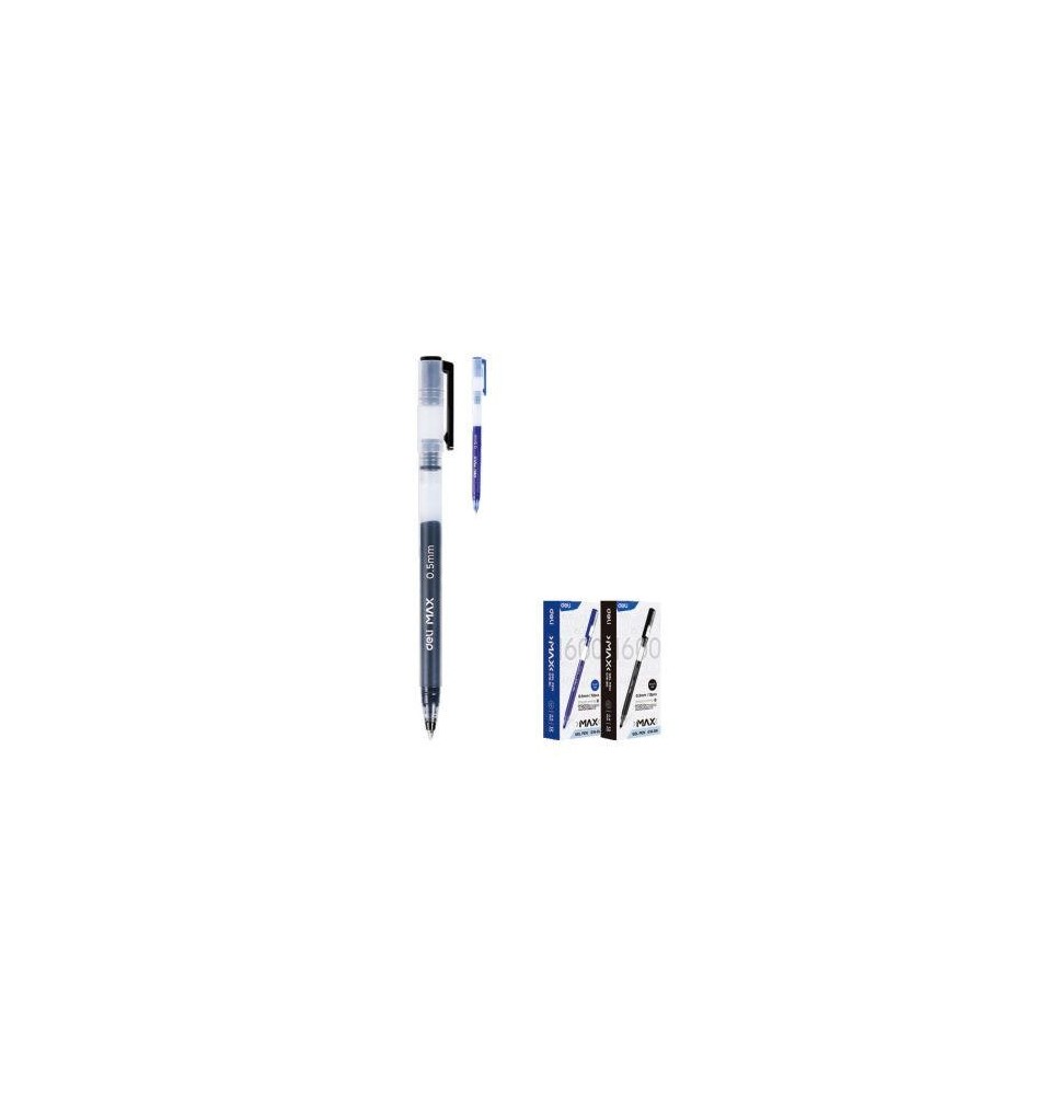 Deli Mate Daily Max Gel Pen Blue 0.5MM 12Pc 1Pck