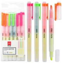 Deli Think  Highlighter 6Pc 1Pck