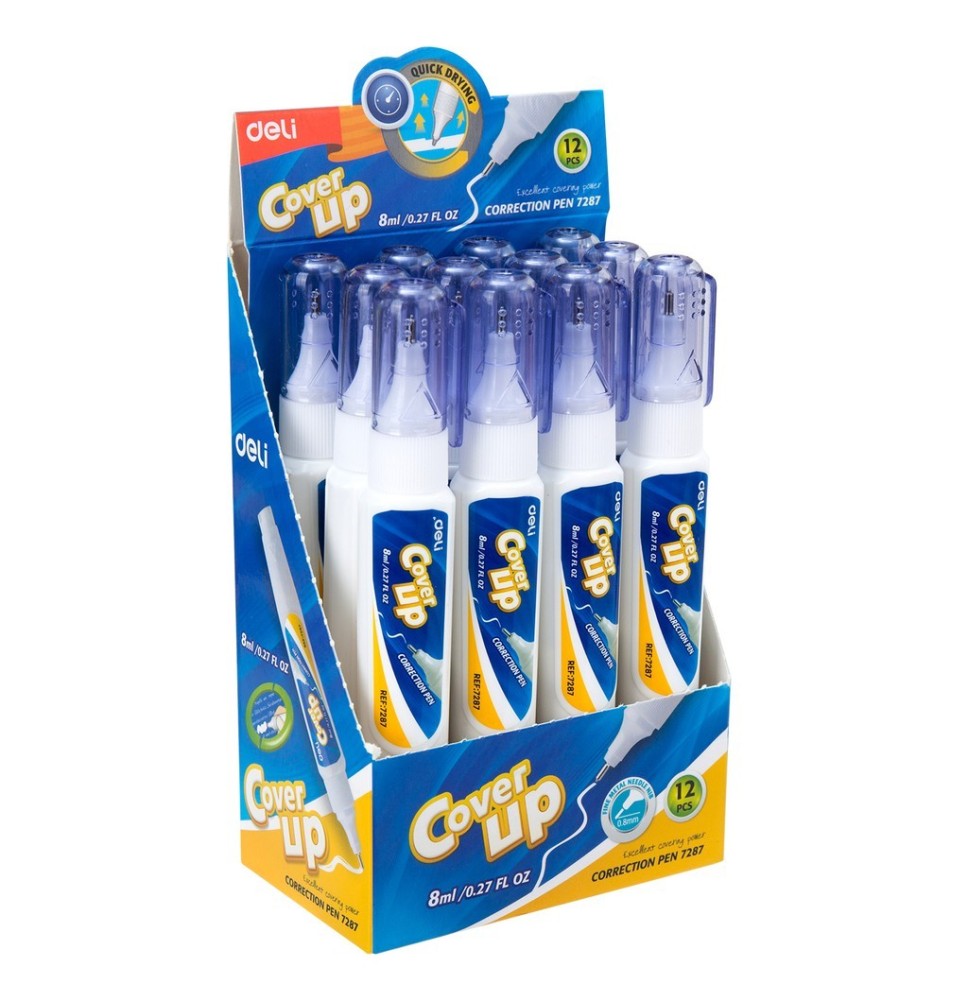 Deli Correction Pen 7287 8Ml 12Pc 1Pck