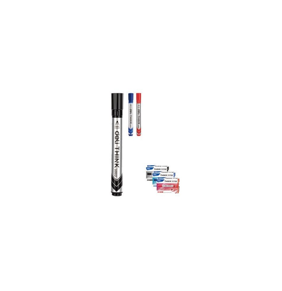 Deli Think White Board Marker Black 12Pc 1Pck