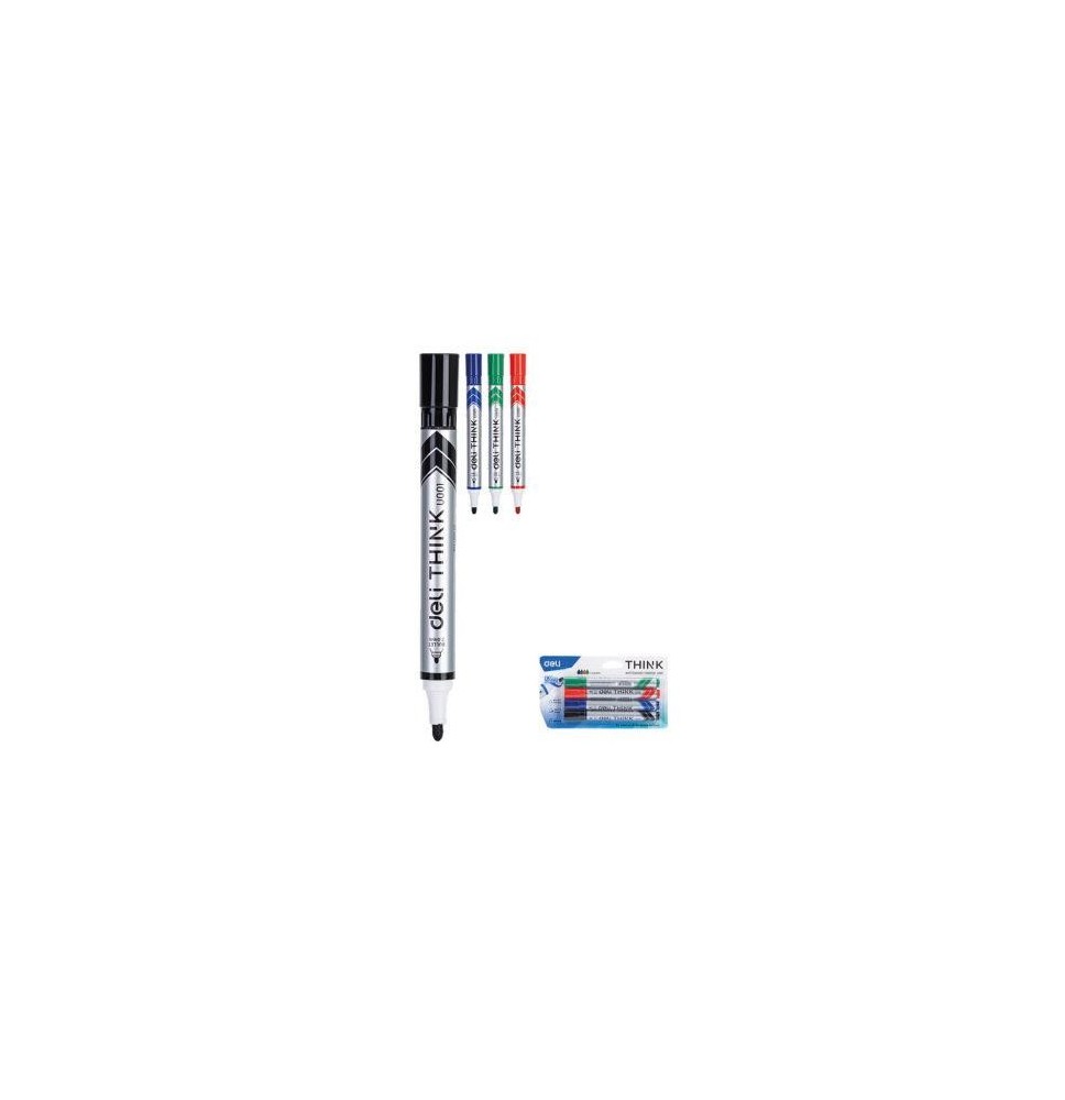 Deli Dry Erase Marker 2.0mm 4Pcs*1Pck