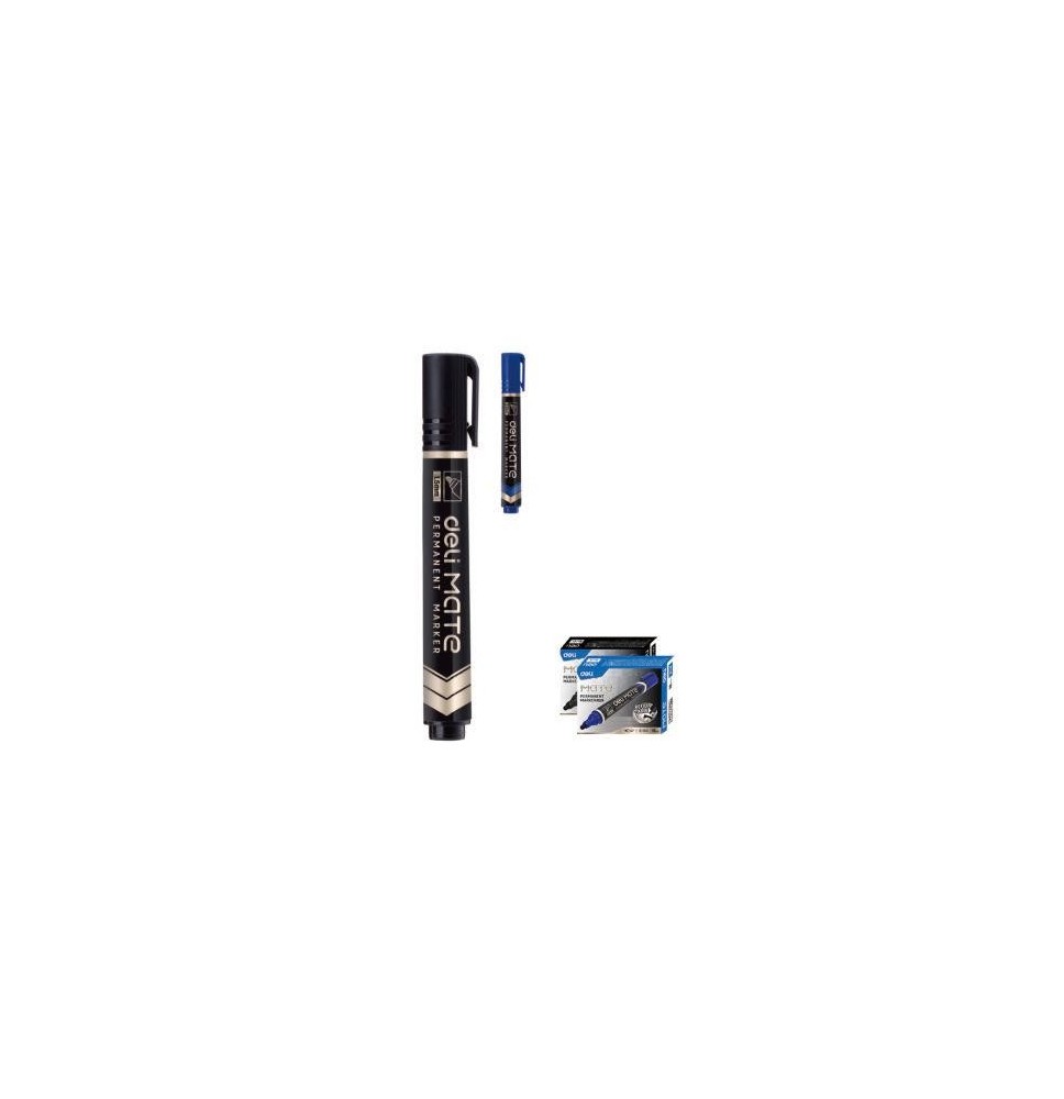 Deli Mate Per-Reliable Marker Blue 12Pc 1Box