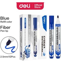 Deli Think White Board Marker Blue 12Pc 1Box