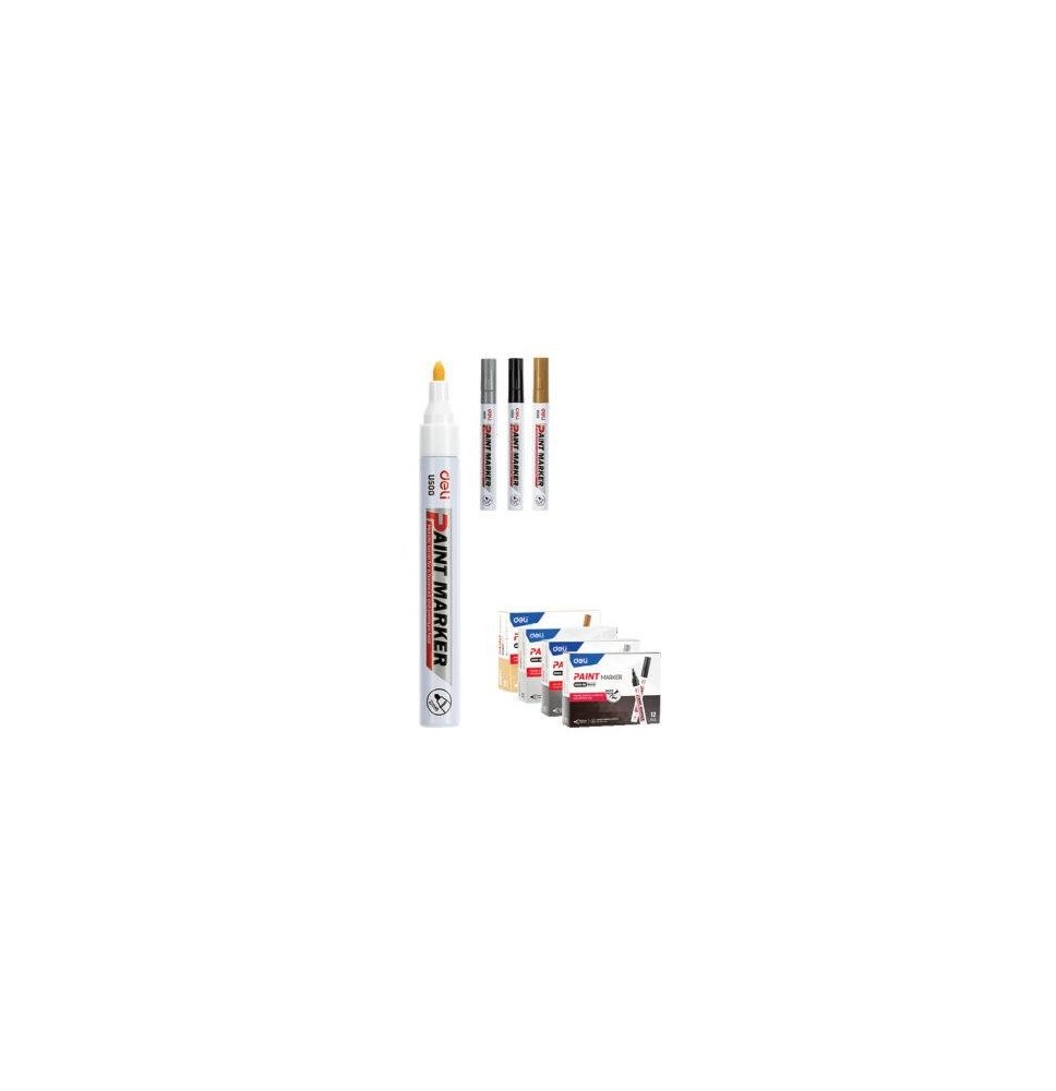 Deli Paint Marker Black 12Pc 1Pck