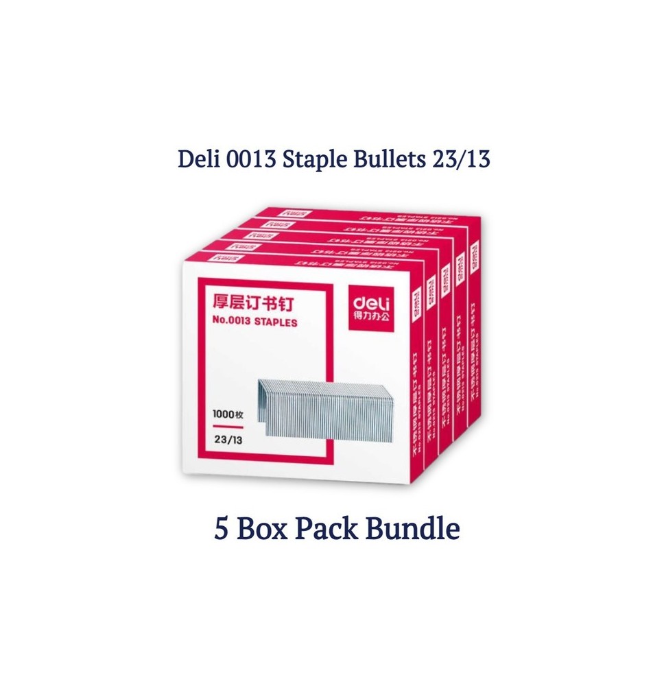 Deli Heavy Duty Staples 23/3 5Pc 1Pck