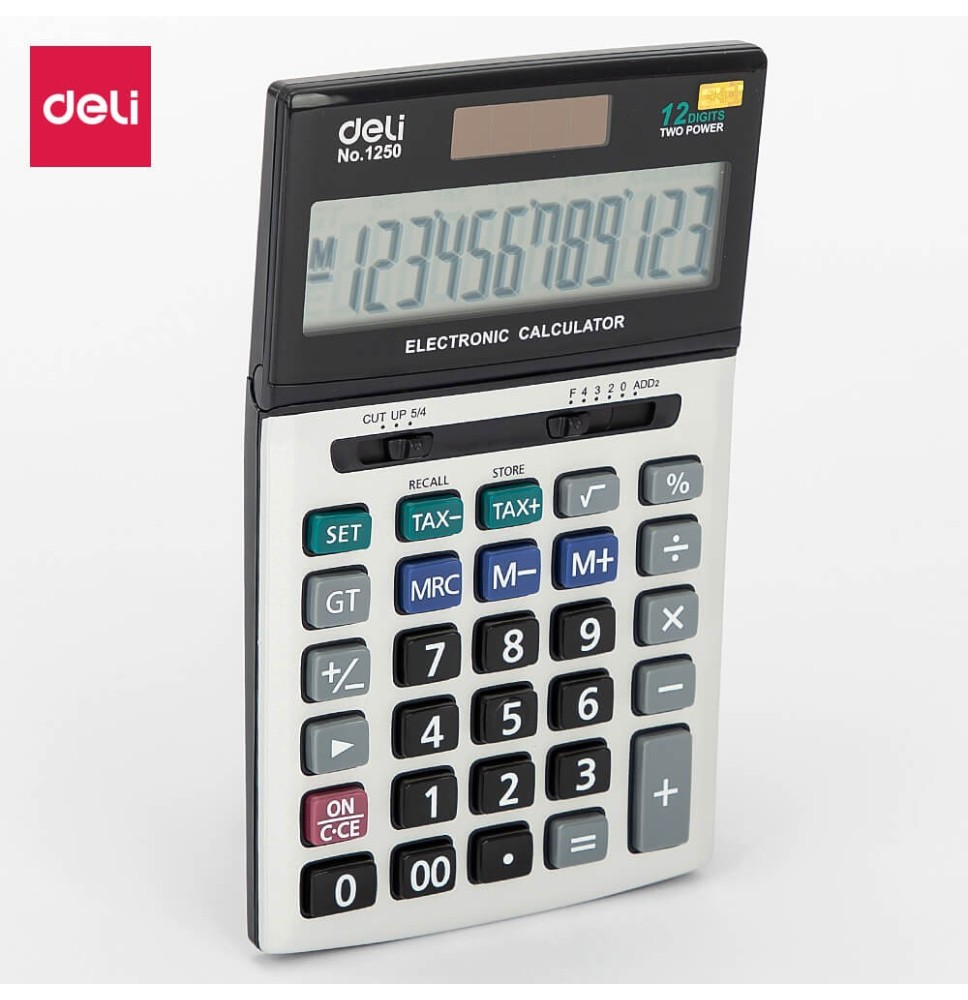 Deli Core Dual Power 12 Digits Calculator 1Pc