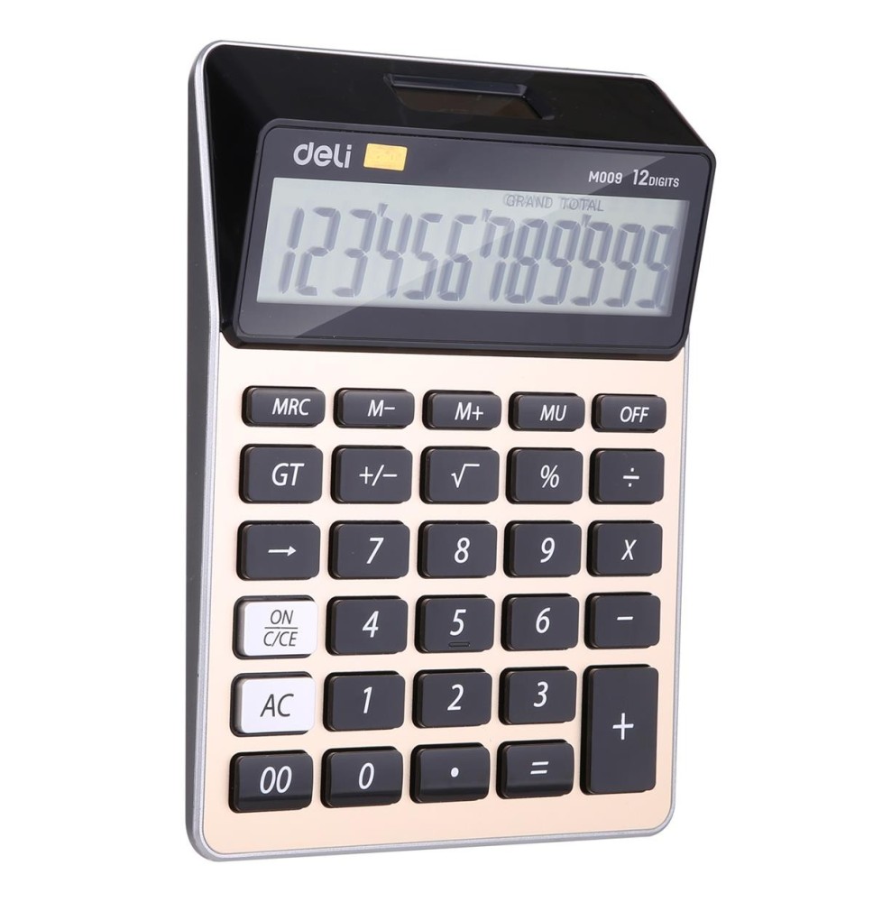 Deli Dual Power 12Digital Calculator 1Pc