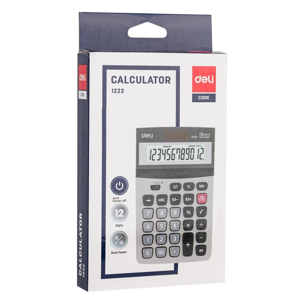 Deli Core 12 Digitals Calculator 1Pc