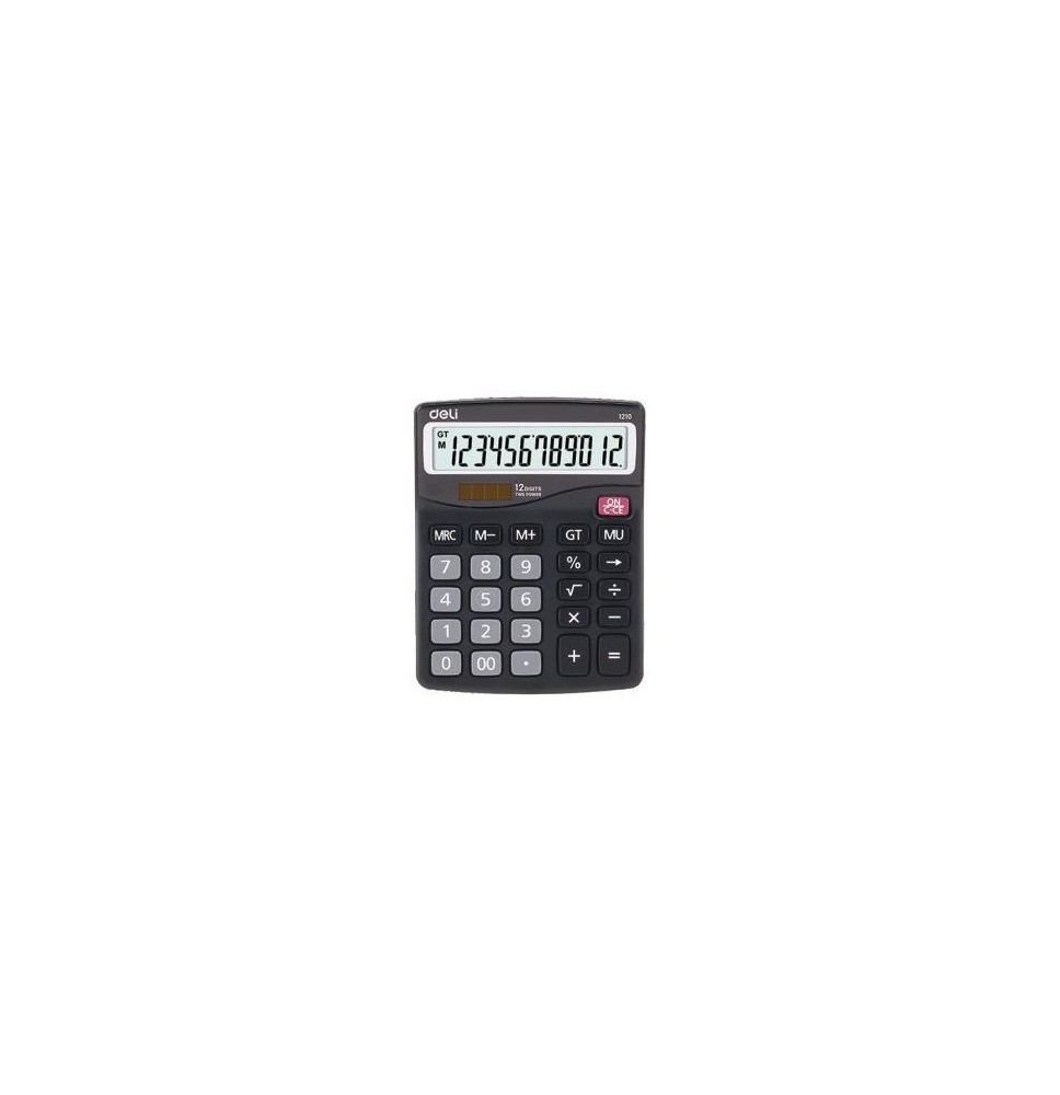 Deli Smart Dual Power 12 Digits Calculator 1Pc