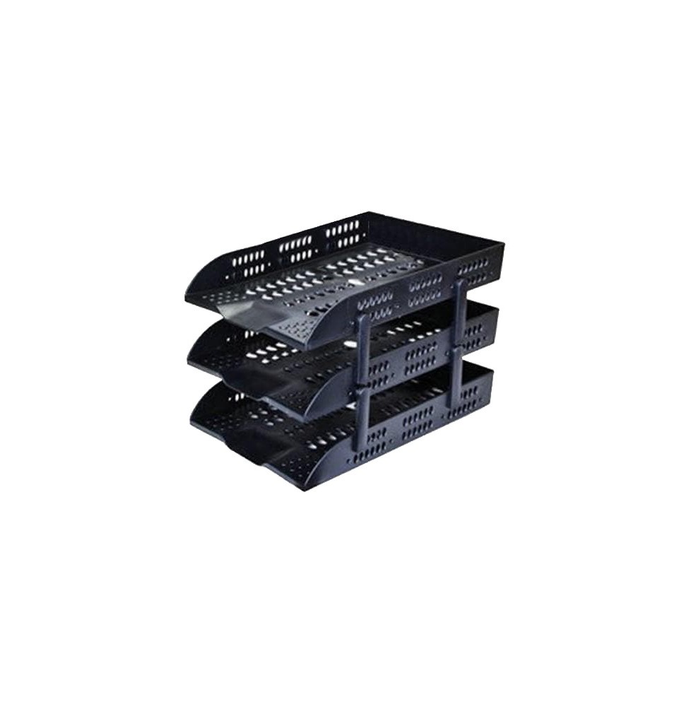 Deli File Tray Black 3Ttier 1Pc