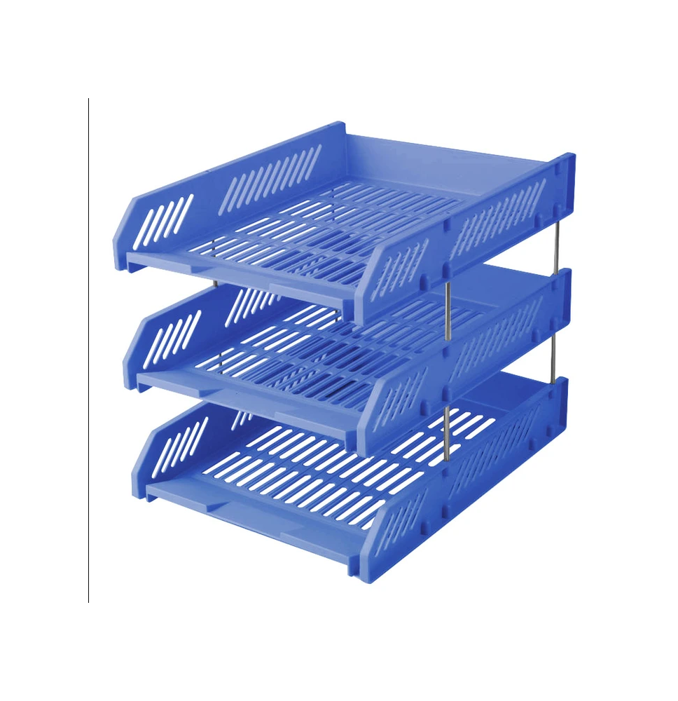 Deli Triple File Tray Blue A4 1Pc