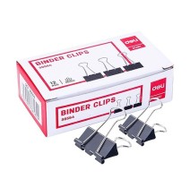 Deli Binder Clips 12Pc 25mm 1Pck