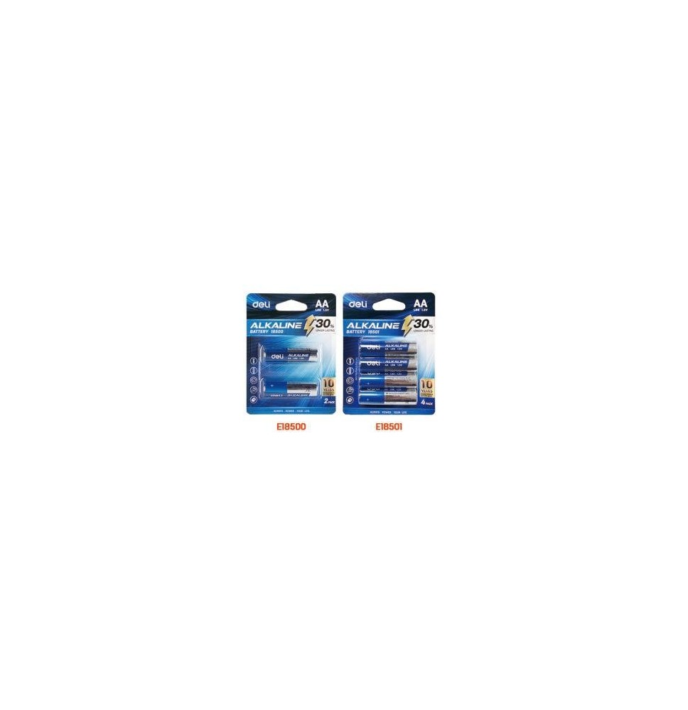 Deli Alkaline Battery AA 4Pc 1Card