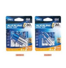 Deli AA Alkaline Battery 6Pc - 1Card