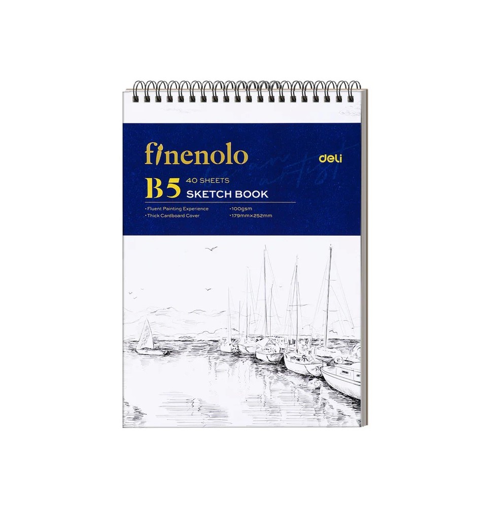 Deli Finenolo Sketch Book B5 100Gsm 40Sheet