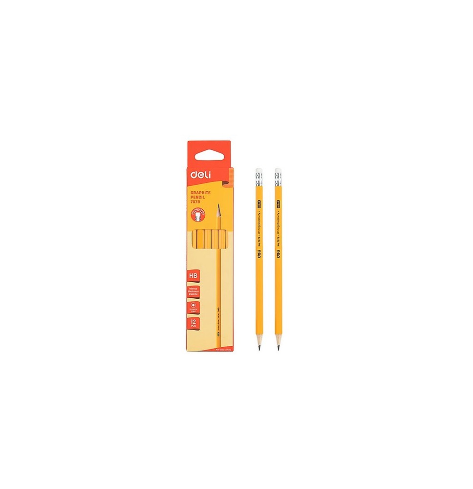 Deli Hb Graphit Hexagonal Shape Pencil 12Pcs 1Pck