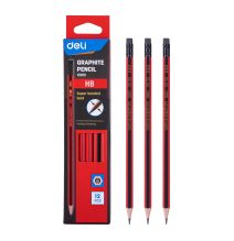 Deli Graphite Pencil Super Bonded Lead Hb 12Pcs*1Pck