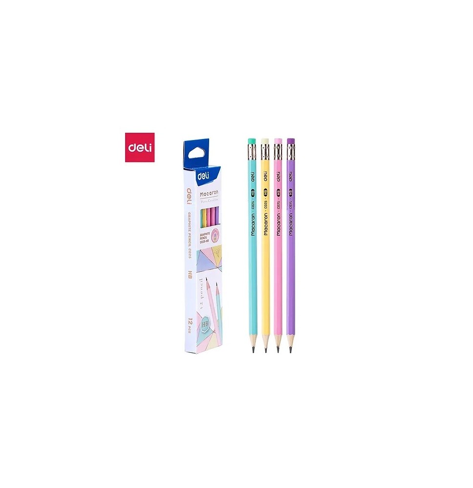 Deli Macaron Hb Pencil 12*1Pck