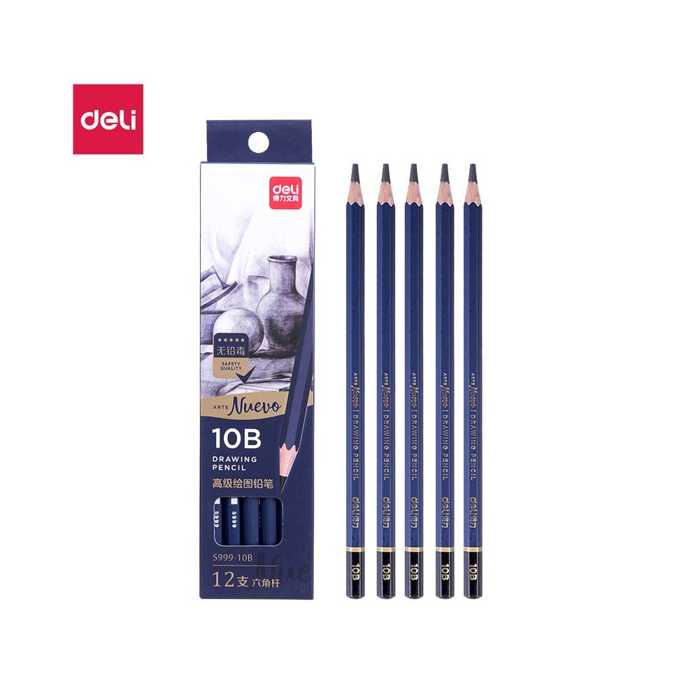 Deli (10B) Nuevo 12 Drawing Pencil 12Pcs 1 Pck