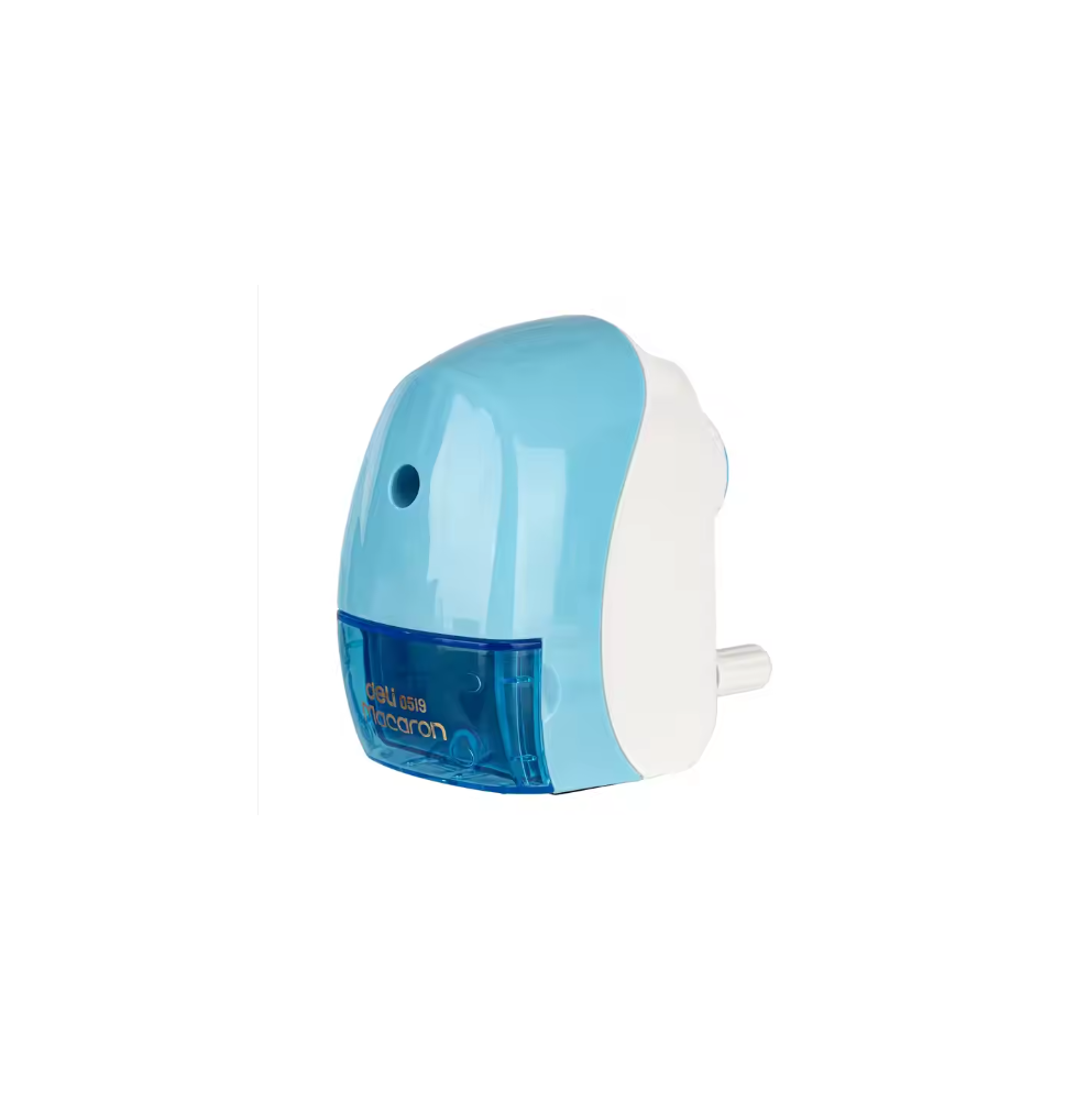 Deli Macaron Mist Blue Rotary Pencil Sharpener 1Pc