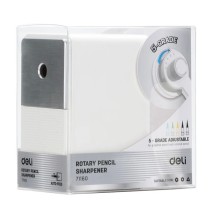 Deli Rotary Pencil Sharpener White