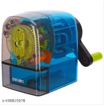 Deli Rotary Pencil Sharpener Transp-Body 1Pc