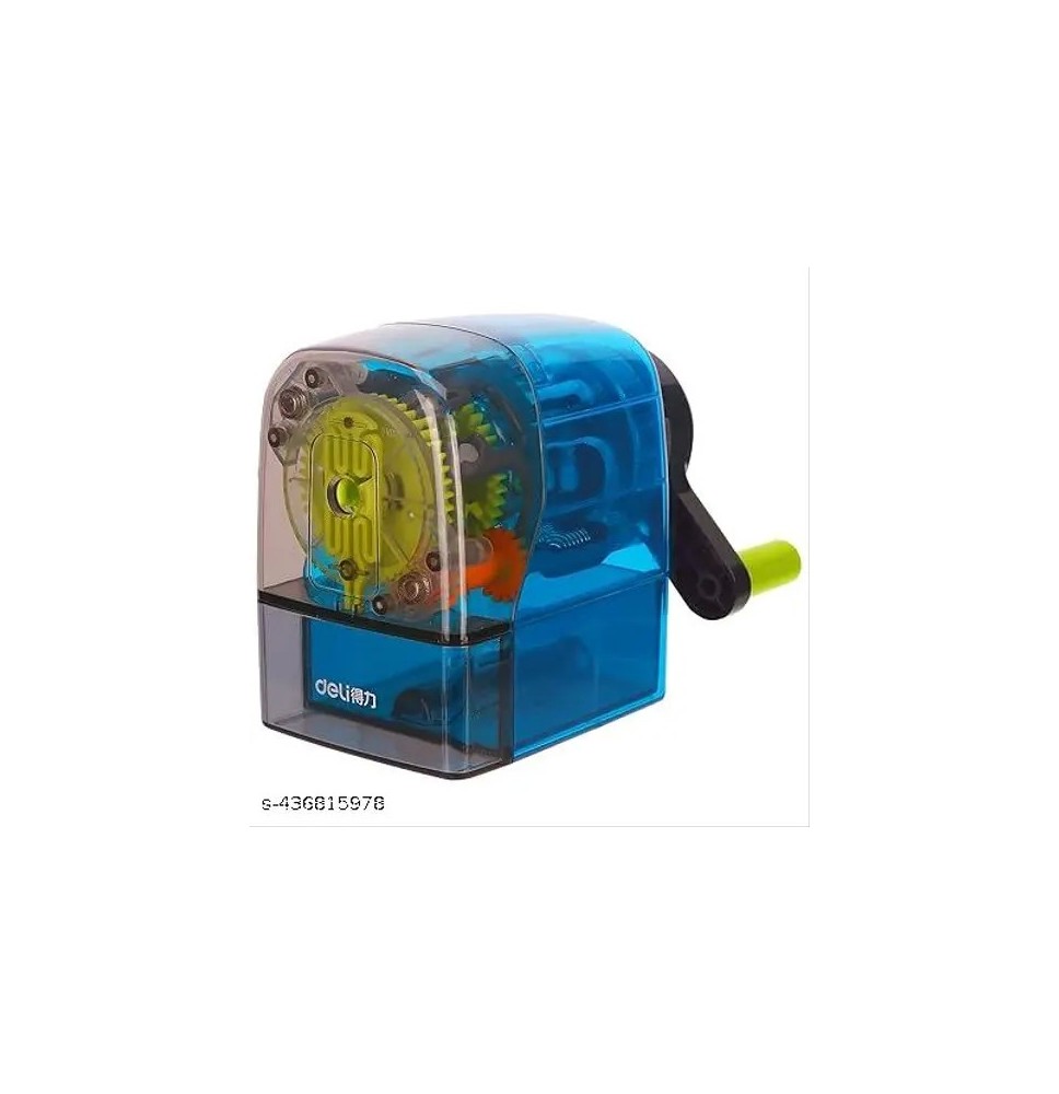 Deli Rotary Pencil Sharpener Transp-Body 1Pc