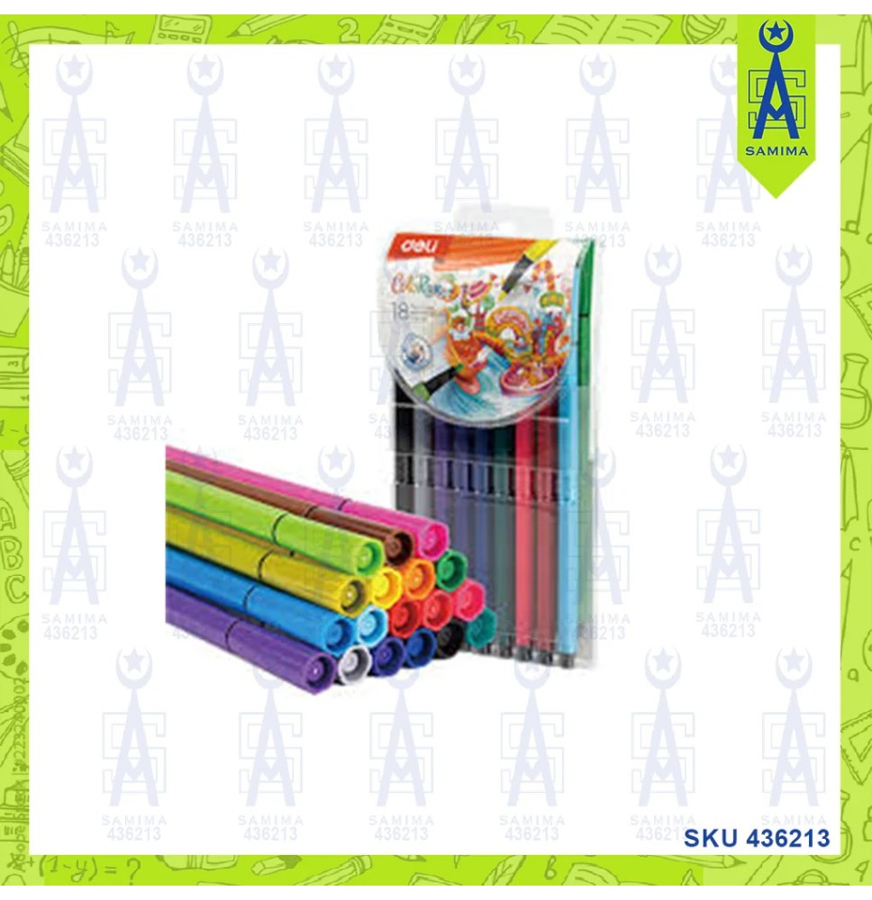 Deli Colorun Felt Pen 18Pcs*1Pck