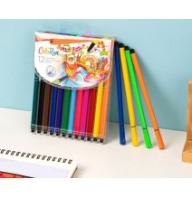 Deli Colorun Felt Pen 12pcS 1Pck