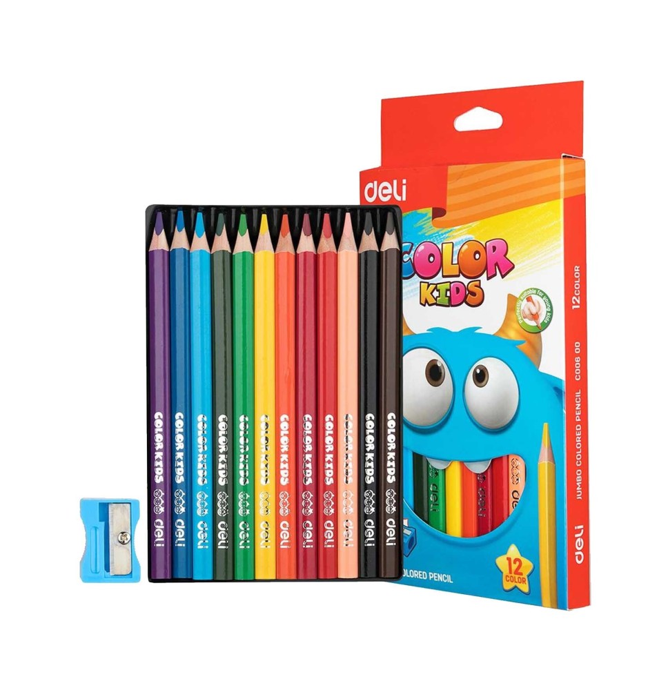 Deli Jumbo Color Pencil  12Pcs 1Pcs