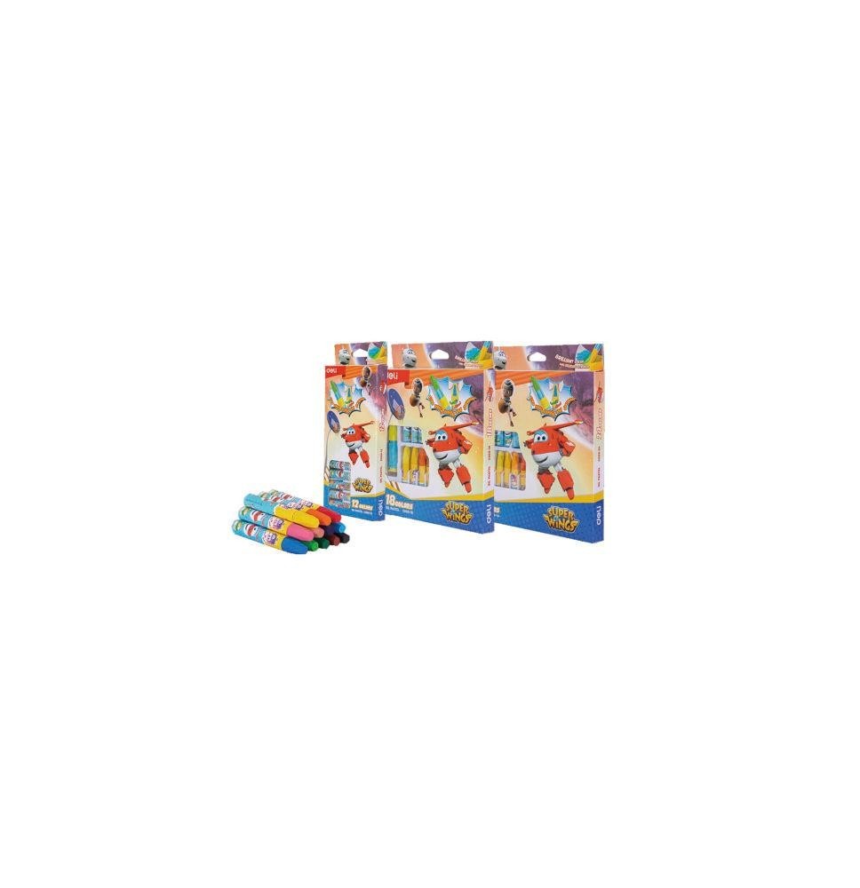 Deli Super Wings Oil Pastel 12Pc 1Pck