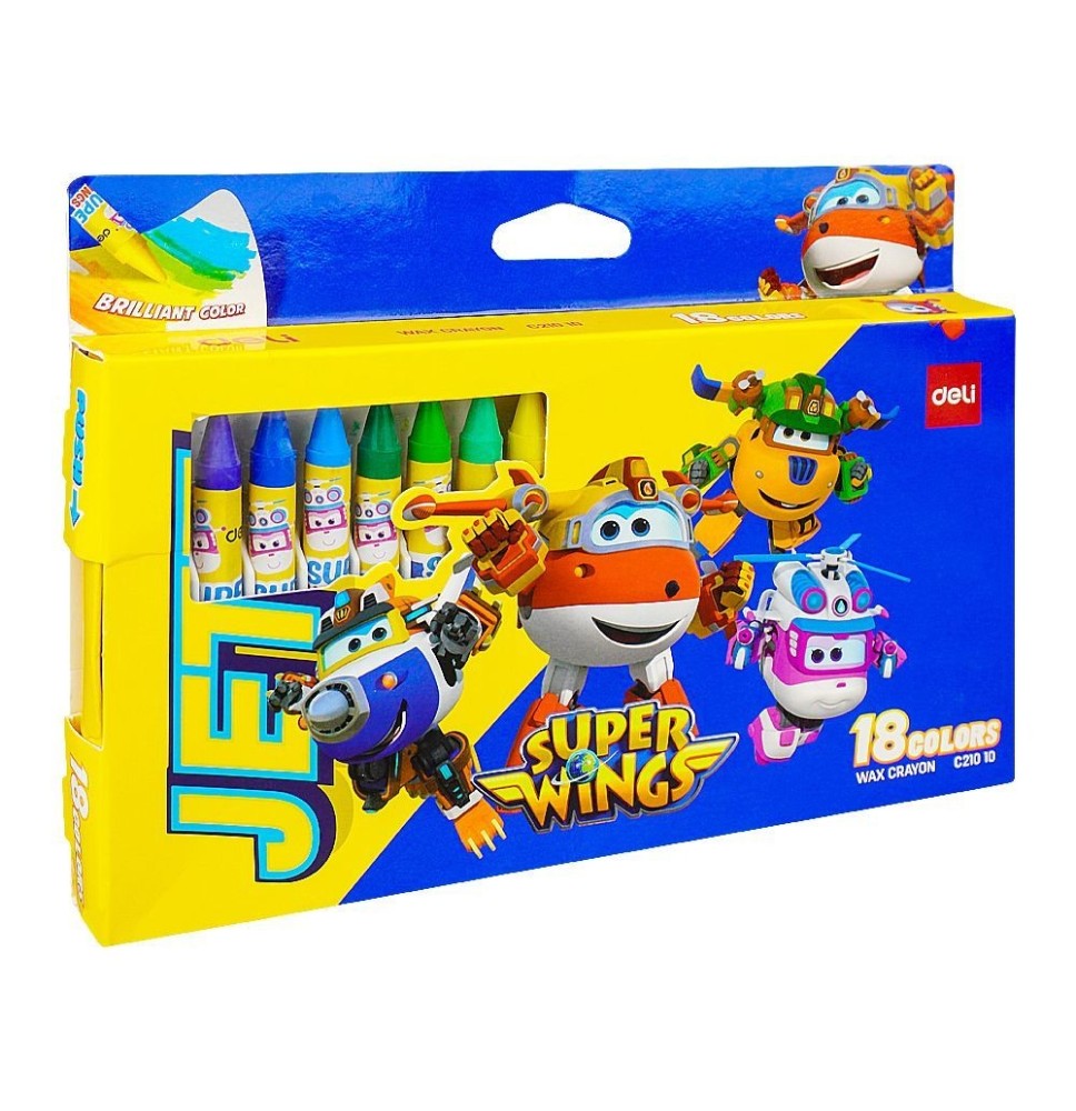 deli Super wings Wax Crayons 18Colors